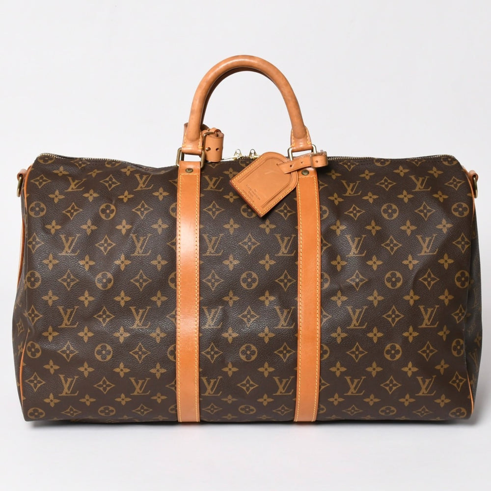 LOUIS VUITTON Keepall Bandouliere 50 Boston Bag M41416 Monogram PVC Tanned Leather Good Condition Used 4a002949