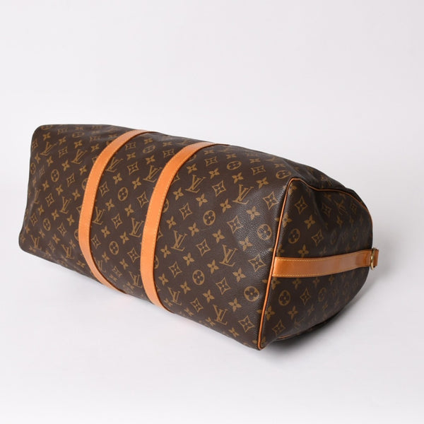 LOUIS VUITTON ルイヴィトン キーポル バンドリエール 50 ボストンバッグ M41416 モノグラム PVC ヌメ革 美品 中古 4a002949