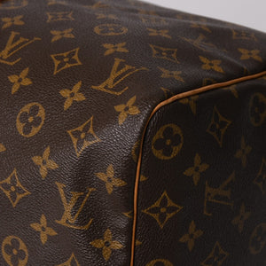 LOUIS VUITTON ルイヴィトン モノグラム キーポル45 ボストンバッグ M41428 PVC ヌメ革 ブラウン ゴールド金具 美品 中古 4a002915