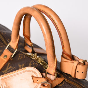 LOUIS VUITTON ルイヴィトン キーポル バンドリエール 50 ボストンバッグ M41416 モノグラム PVC ヌメ革 美品 中古 4a002949