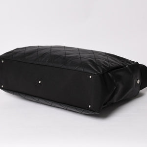 Very Good Condition CHANEL Tote Bag Bali Biarritz Tote TGM No. 11 Black Coated Canvas Leather Silver Hardware Used 4a002884