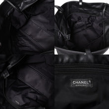 画像をギャラリービューアに読み込む, 極美品 CHANEL シャネル トートバッグ バリビアリッツトートTGM 11番台 ブラック コーティングキャンバス レザー シルバー金具 中古 4a002884