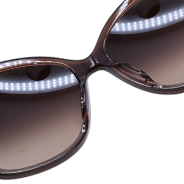 極美品 BVLGARI ブルガリ バタフライ型サングラス ハバナ メガネ アイウェア 58□16 140 メタルフレーム ラインストーン 8174-B-F 中古 4a002958