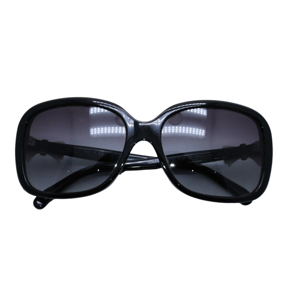 CHANEL Ribbon Motif Sunglasses Cat Eye Butterfly Style Here Mark White Ribbon Black Frame Y2K 5170-A c501/3C Good Condition Used 4a002966