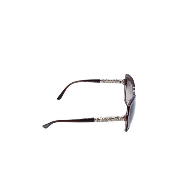 極美品 BVLGARI ブルガリ バタフライ型サングラス ハバナ メガネ アイウェア 58□16 140 メタルフレーム ラインストーン 8174-B-F 中古 4a002958