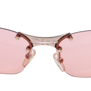 Very Good Condition Christian Dior DIOR POP Rimless Sunglasses YB7KH Eyewear Star Decoration Orange Y2K Metal Frame 65□15 120 Used 4a002964