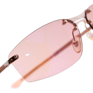 Very Good Condition Christian Dior DIOR POP Rimless Sunglasses YB7KH Eyewear Star Decoration Orange Y2K Metal Frame 65□15 120 Used 4a002964