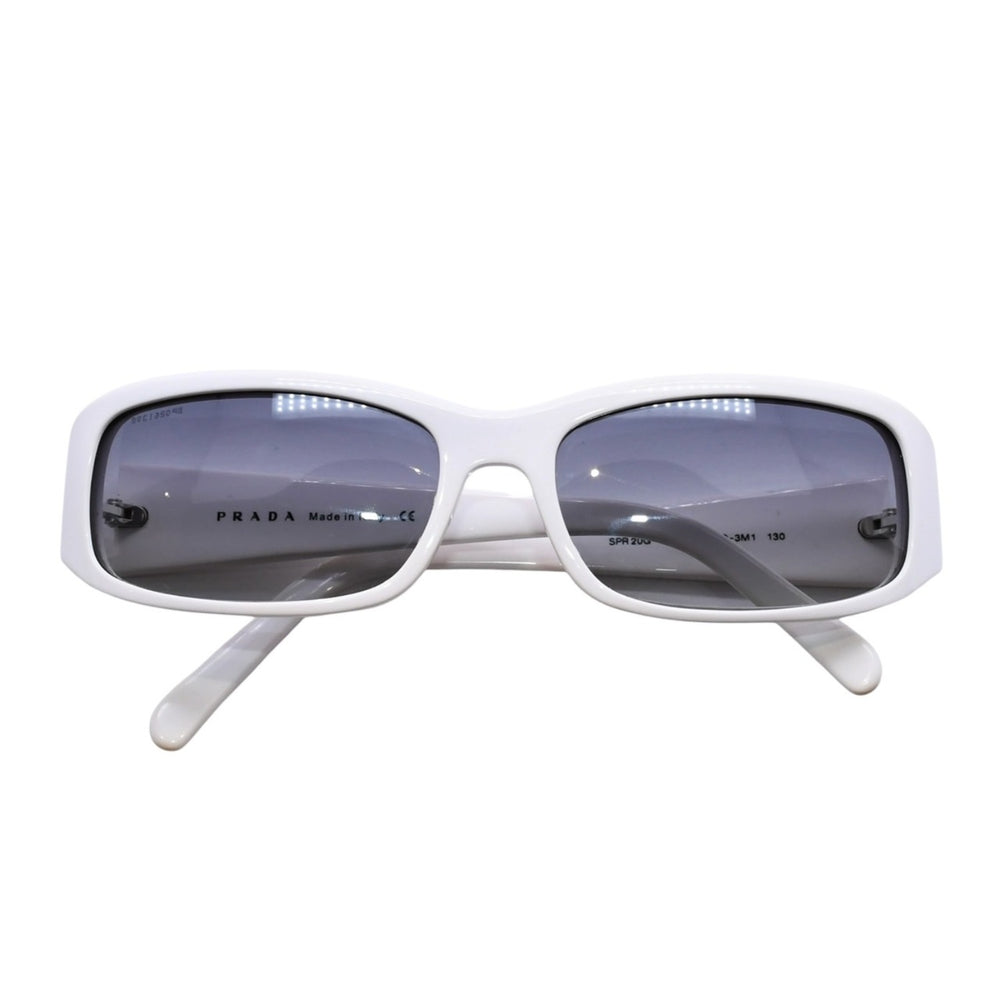 PRADA プラダ ホワイト サングラス シルバー金具 スター SPR20G 55◻︎16 イタリア製 美品 中古 4a002956