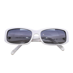 PRADA プラダ ホワイト サングラス シルバー金具 スター SPR20G 55◻︎16 イタリア製 美品 中古 4a002956