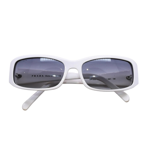 PRADA プラダ ホワイト サングラス シルバー金具 スター SPR20G 55◻︎16 イタリア製 美品 中古 4a002956