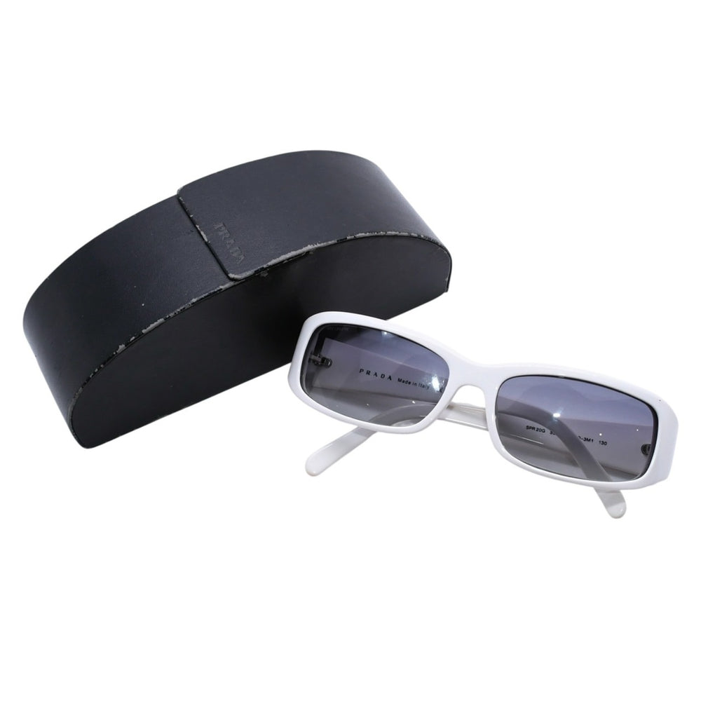 PRADA プラダ ホワイト サングラス シルバー金具 スター SPR20G 55◻︎16 イタリア製 美品 中古 4a002956