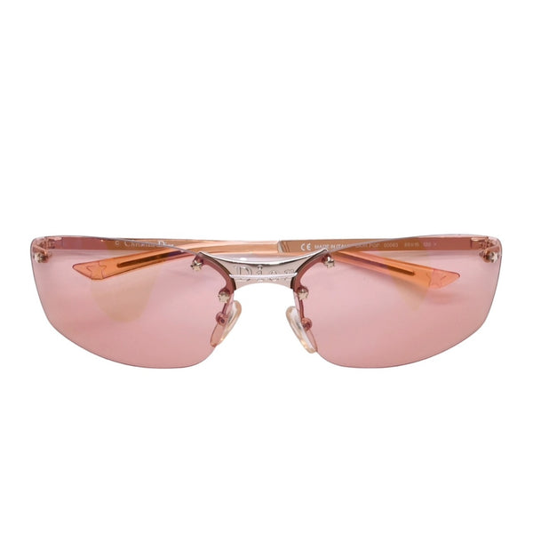 Very Good Condition Christian Dior DIOR POP Rimless Sunglasses YB7KH Eyewear Star Decoration Orange Y2K Metal Frame 65□15 120 Used 4a002964