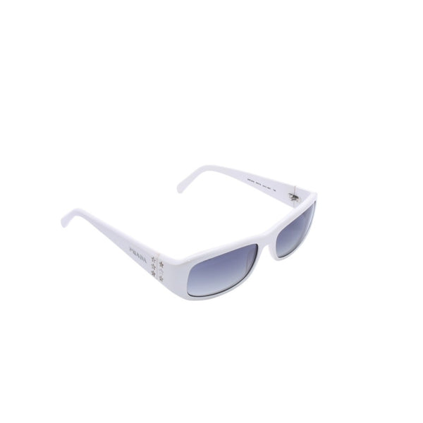 PRADA プラダ ホワイト サングラス シルバー金具 スター SPR20G 55◻︎16 イタリア製 美品 中古 4a002956