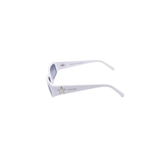 PRADA プラダ ホワイト サングラス シルバー金具 スター SPR20G 55◻︎16 イタリア製 美品 中古 4a002956
