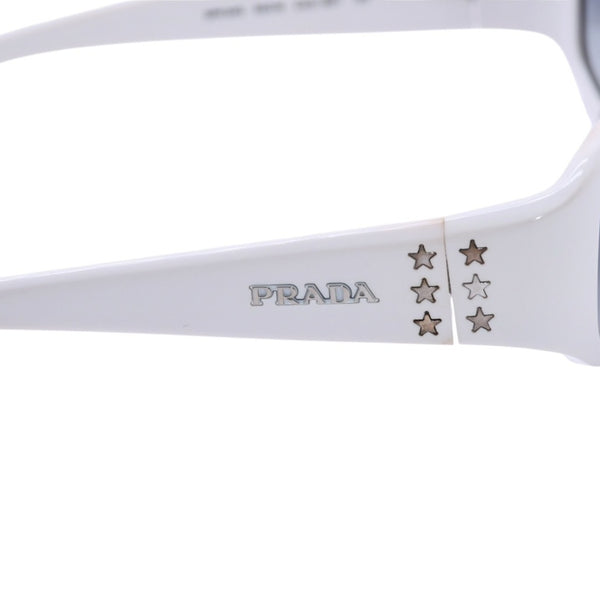 PRADA プラダ ホワイト サングラス シルバー金具 スター SPR20G 55◻︎16 イタリア製 美品 中古 4a002956