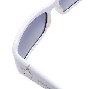 PRADA プラダ ホワイト サングラス シルバー金具 スター SPR20G 55◻︎16 イタリア製 美品 中古 4a002956