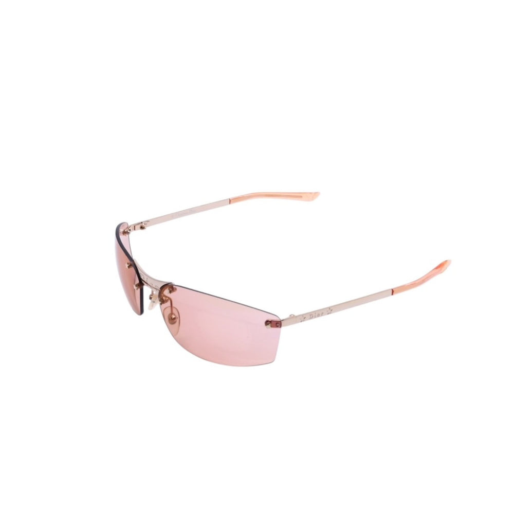 Very Good Condition Christian Dior DIOR POP Rimless Sunglasses YB7KH Eyewear Star Decoration Orange Y2K Metal Frame 65□15 120 Used 4a002964