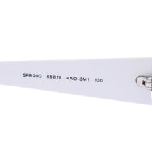 画像をギャラリービューアに読み込む, PRADA プラダ ホワイト サングラス シルバー金具 スター SPR20G 55◻︎16 イタリア製 美品 中古 4a002956