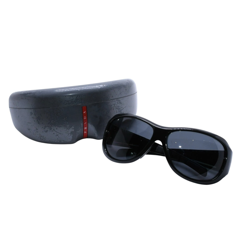 PRADA SPORT プラダスポーツ Sunglasses サングラス シルバー金具 SPS 091 65◻︎14 ブラック 美品 中古 4a002959