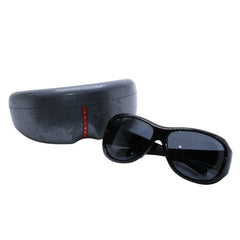 PRADA SPORT プラダスポーツ Sunglasses サングラス シルバー金具 SPS 091 65◻︎14 ブラック 美品 中古 4a002959