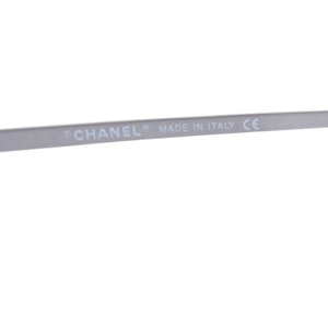 極美品 CHANEL シャネル リムレス ココマーク サングラス グリーン プラスチック メタル ロゴ 54☐19 4002 シルバー金具 中古 4a002967