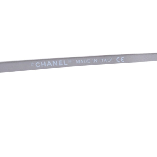 極美品 CHANEL シャネル リムレス ココマーク サングラス グリーン プラスチック メタル ロゴ 54☐19 4002 シルバー金具 中古 4a002967