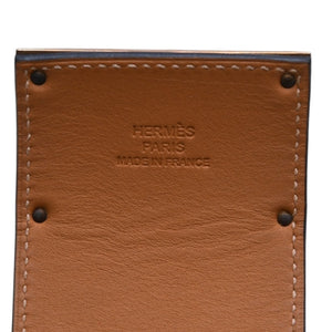 極美品 HERMES エルメス ケリードッグ ケリーバングル ゴールド金具 レザーバンド メタル GP サイズS ブラック T刻印 4a002969