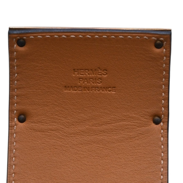 極美品 HERMES エルメス ケリードッグ ケリーバングル ゴールド金具 レザーバンド メタル GP サイズS ブラック T刻印 4a002969