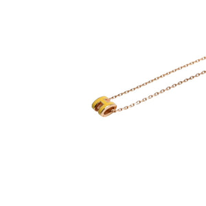 極美品 HERMES エルメス ミニポップH ネックレス Mini Pop H ペンダント イエロー ゴールド金具 中古 4a002972