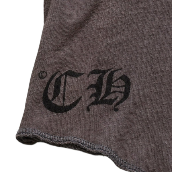 CHROME HEARTS クロムハーツ ヘンリーネック 7部袖Tシャツ サイズXL ヴァインダガー セメタリークロス サンドグレー 美品 中古 4a003160