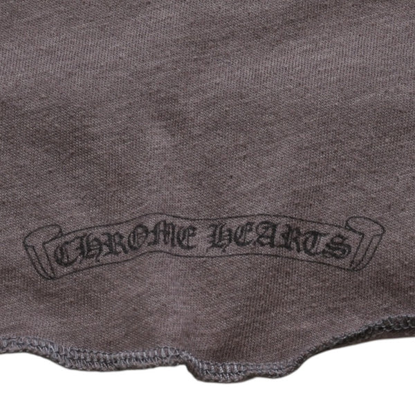 CHROME HEARTS クロムハーツ ヘンリーネック 7部袖Tシャツ サイズXL ヴァインダガー セメタリークロス サンドグレー 美品 中古 4a003160