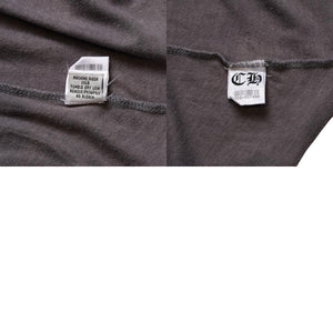 CHROME HEARTS クロムハーツ ヘンリーネック 7部袖Tシャツ サイズXL ヴァインダガー セメタリークロス サンドグレー 美品 中古 4a003160