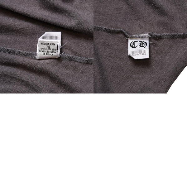CHROME HEARTS クロムハーツ ヘンリーネック 7部袖Tシャツ サイズXL ヴァインダガー セメタリークロス サンドグレー 美品 中古 4a003160