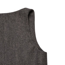画像をギャラリービューアに読み込む, 極美品 GUCC グッチ ベスト 162035 Z0831 サイズ36 ヘンリーボーン グレー ブラック コットン 中古 4a002652