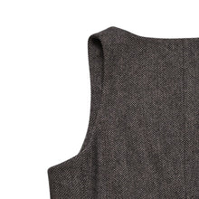画像をギャラリービューアに読み込む, 極美品 GUCC グッチ ベスト 162035 Z0831 サイズ36 ヘンリーボーン グレー ブラック コットン 中古 4a002652