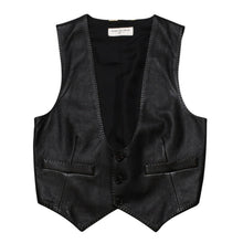 Load image into Gallery viewer, 極美品 YVES SAINT LAURENT イヴ サンローラン レザーベスト サイズ36 440246 Y5QQ2 ブラック 中古 4a002651