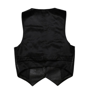 極美品 YVES SAINT LAURENT イヴ サンローラン レザーベスト サイズ36 440246 Y5QQ2 ブラック 中古 4a002651