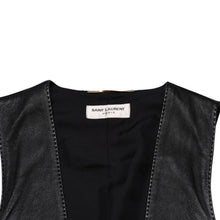 Load image into Gallery viewer, 極美品 YVES SAINT LAURENT イヴ サンローラン レザーベスト サイズ36 440246 Y5QQ2 ブラック 中古 4a002651