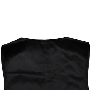 極美品 YVES SAINT LAURENT イヴ サンローラン レザーベスト サイズ36 440246 Y5QQ2 ブラック 中古 4a002651