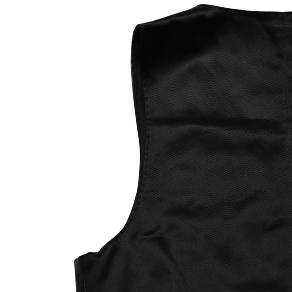 極美品 YVES SAINT LAURENT イヴ サンローラン レザーベスト サイズ36 440246 Y5QQ2 ブラック 中古 4a002651
