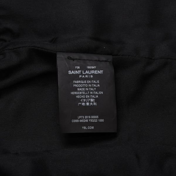 極美品 YVES SAINT LAURENT イヴ サンローラン レザーベスト サイズ36 440246 Y5QQ2 ブラック 中古 4a002651
