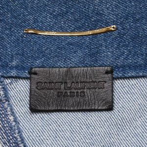 SAINT LAURENT サンローラン デニムスカート 631707 ブルー サイズ25 再構築 コットン アンティークゴールド金具 美品 中古 4a002654