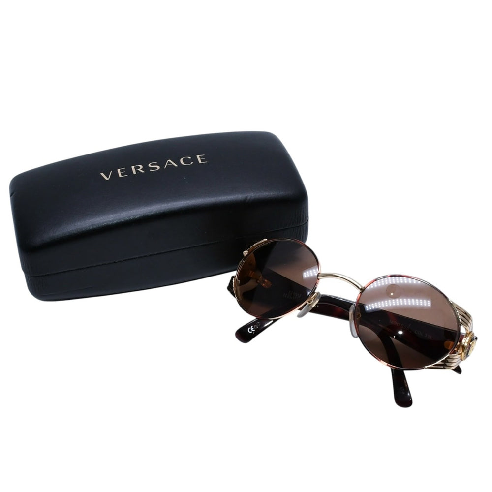 Gianni Versace ジャンニ ヴェルサーチ サングラス アイウェア S65 31L メデューサ べっ甲カラー ブラウン ゴールド 美品 中古 4a002986