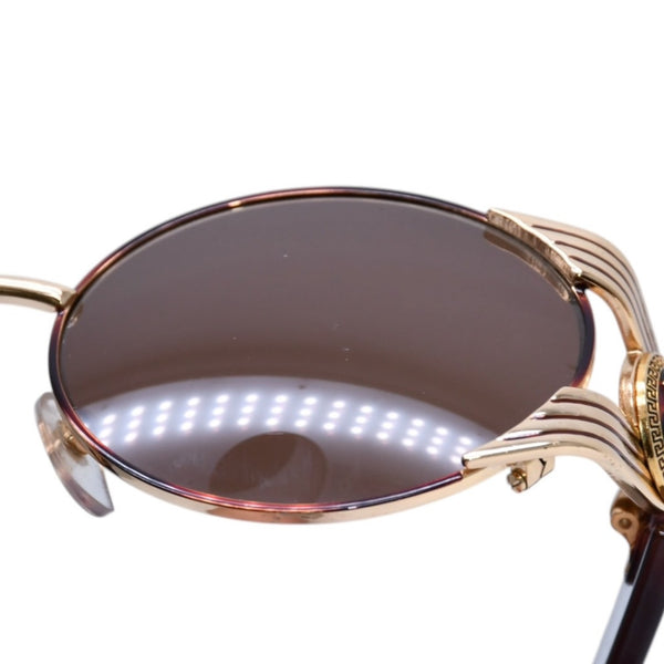 Gianni Versace ジャンニ ヴェルサーチ サングラス アイウェア S65 31L メデューサ べっ甲カラー ブラウン ゴールド 美品 中古 4a002986