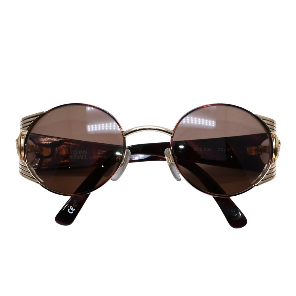 Gianni Versace ジャンニ ヴェルサーチ サングラス アイウェア S65 31L メデューサ べっ甲カラー ブラウン ゴールド 美品 中古 4a002986
