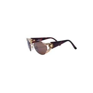 Gianni Versace ジャンニ ヴェルサーチ サングラス アイウェア S65 31L メデューサ べっ甲カラー ブラウン ゴールド 美品 中古 4a002986