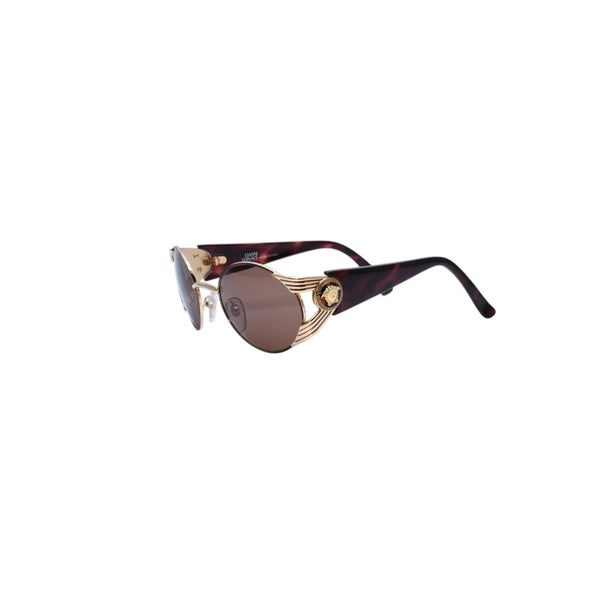 Gianni Versace ジャンニ ヴェルサーチ サングラス アイウェア S65 31L メデューサ べっ甲カラー ブラウン ゴールド 美品 中古 4a002986