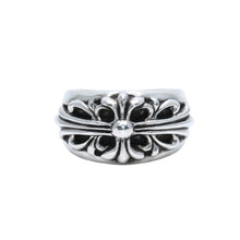 画像をギャラリービューアに読み込む, CHROME HEARTS クロムハーツ FLORAL CROSS フローラルクロス リング 指輪 重量約15.98g サイズ17号 スターリングシルバー 美品 中古 4a003114