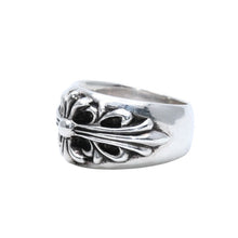 画像をギャラリービューアに読み込む, CHROME HEARTS クロムハーツ FLORAL CROSS フローラルクロス リング 指輪 重量約15.98g サイズ17号 スターリングシルバー 美品 中古 4a003114