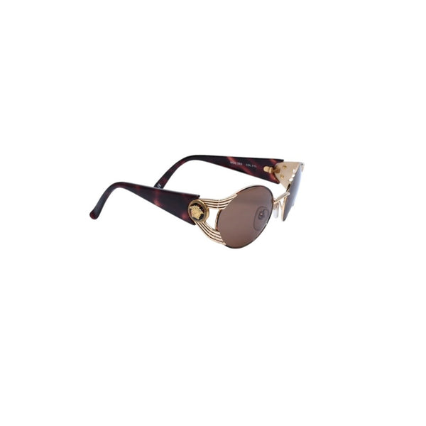 Gianni Versace ジャンニ ヴェルサーチ サングラス アイウェア S65 31L メデューサ べっ甲カラー ブラウン ゴールド 美品 中古 4a002986